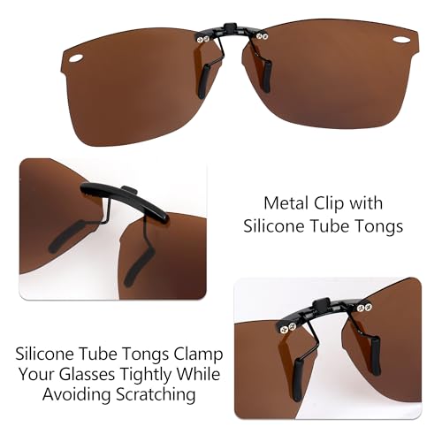 Image of Polarized CLIP-ON Sunglasses for RAY-BAN RB5228 RX5228