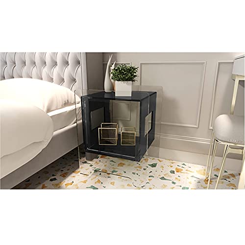 Table de chevet en acrylique transparent minimaliste pour chambre moderne