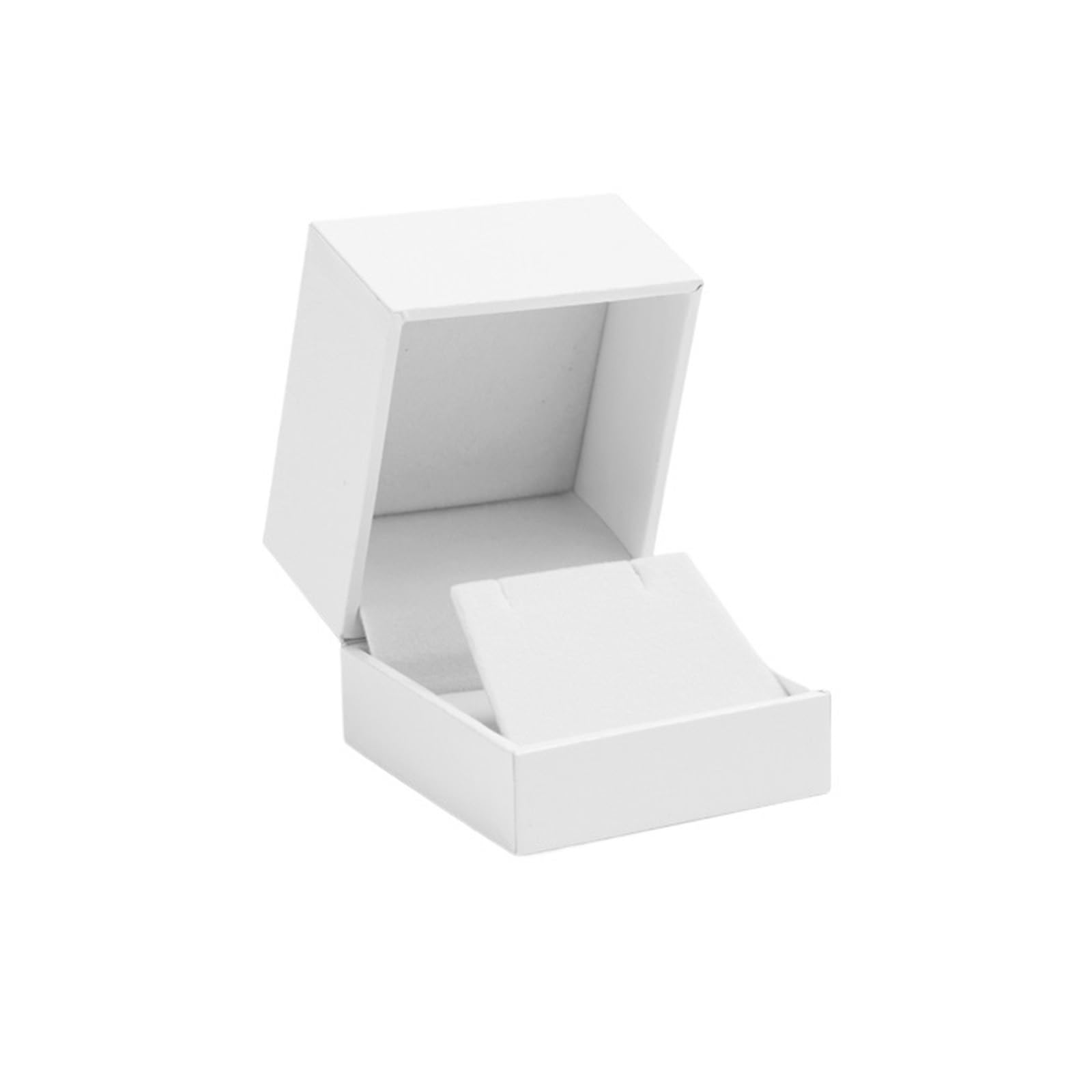 WWYYZAYC White Leatherette Paper Jewelry Box Velvet Insert Ring Necklace Pendant Bracelet Chain Packaging Showcase(Color02)