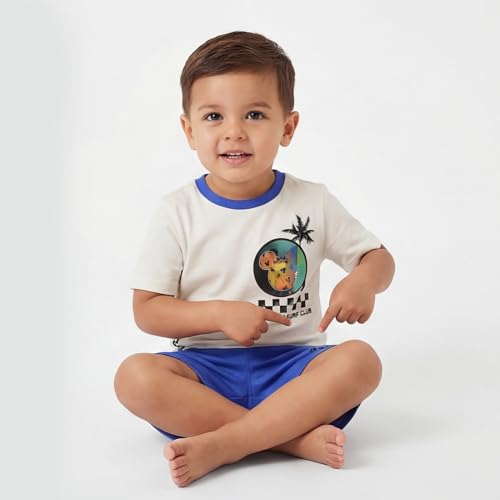 Image of Disney Mickey Mouse Lenticular Outfit for Boys, Toddler and Little Kids Clothes, T-Shirt and Shorts Set