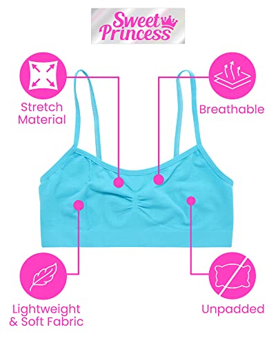 Girls' Training Bra - Spandex Seamless Cami Crop Bralette (8 Pack)2