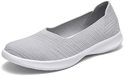 Zuwoigo Women’s Slip On Walking Shoes Breathable Mesh Casual Flats Shoes Low-Top Lightweight Loafers