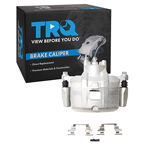 Image of TRQ Front Right Brake Caliper w /Bracket Passenger Side | For 2007-2012 Dodge Caliber