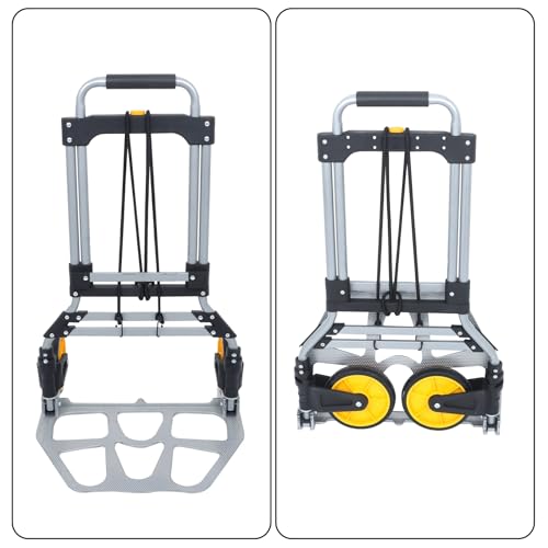 Carretilla plegable con ruedas de goma 7'' y mango telescópico miniatura 7
