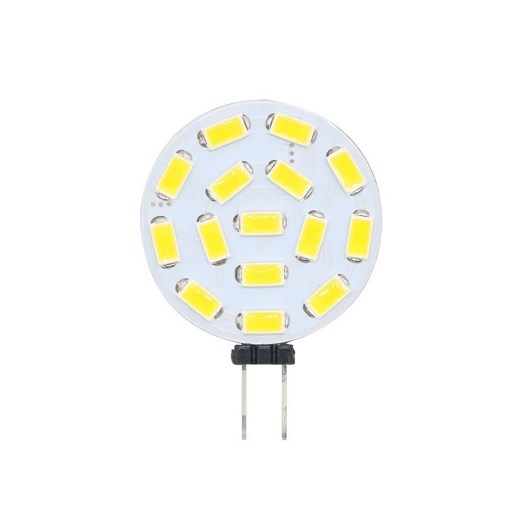 AGIPS FARMACEUTICI AGIP luci a Bassa Tensione 50 pz. DC / AC10V-30V 15 LED G4 SMD 5730 Lampada a LED 3W LED. Lampada da Illuminazione G4 Lampada Rotonda Bianca/Bianca Bianca Lampadine per la casa