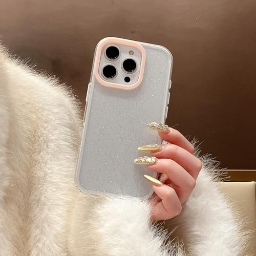 Coque transparente à paillettes rose pour iPhone 11 antichoc