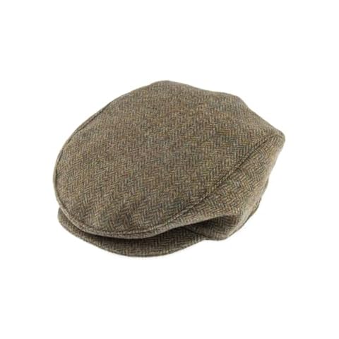 Dents Abraham Moon Herringbone Tweed Flat Cap Cover