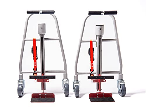 Manual Furniture Mover (Set Of 2), 1100 Lb. Cap, Aluminum, 12" Lift Height, Machinery Mover #TOP4