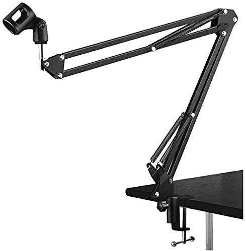 Namvo Professionele Verstelbare Microfoon Arm Stand, Suspension Boom Scissor Mic stand voor Radio Broadcasting Studio, Voice-Over Sound Studio, Stages en TV Stations
