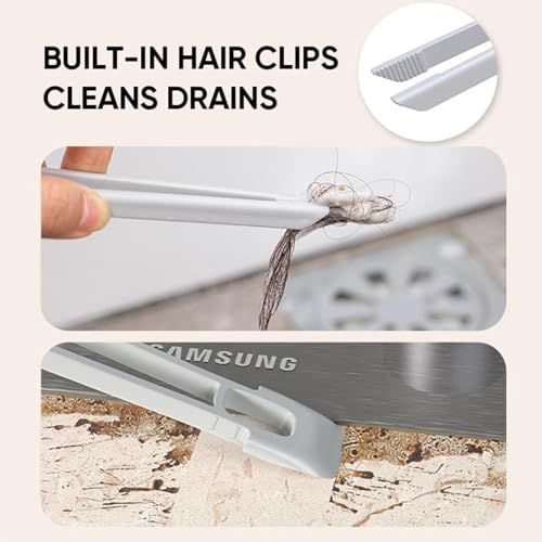 Multi-function Rotating Crevice Cleaning Brush,cleaning brushes for difficult places to reach,with cleaning clip Long Handle Narrow Groove Gap Thin Cleaning Tool for Kitchen Bathroom Tiles Door Track - Image 5