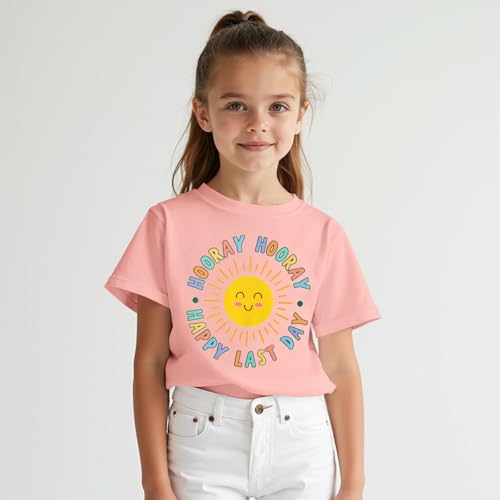 Image of GLIGLITTR Last Day of School Shirt Kids Girls Sunshine End of School T-Shirt Students Graduation Gifts Summer Tee Tops