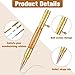 Gisafai 6 Pcs Bolt Action Pen Kits for Woodturning Bolt Bullet Pens for Men Gift Woodturning Ballpoint Kit Turning with Mandrel Slimline Turning Supplies DIY Gift for Men(Gold)