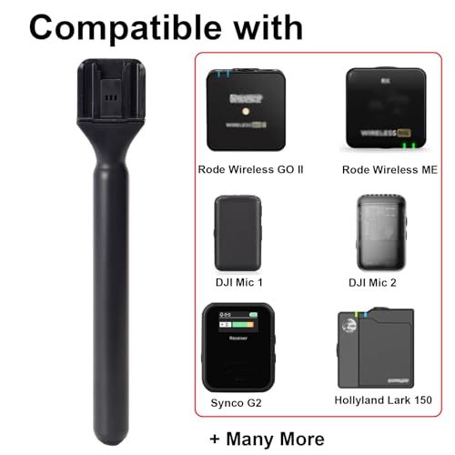 FLYAMAPIRIT Microphone Mount for DJI Mic 1/2, Interview Microphone Grip for Rode Wireless GO II/2/ME/Pro - Image 3