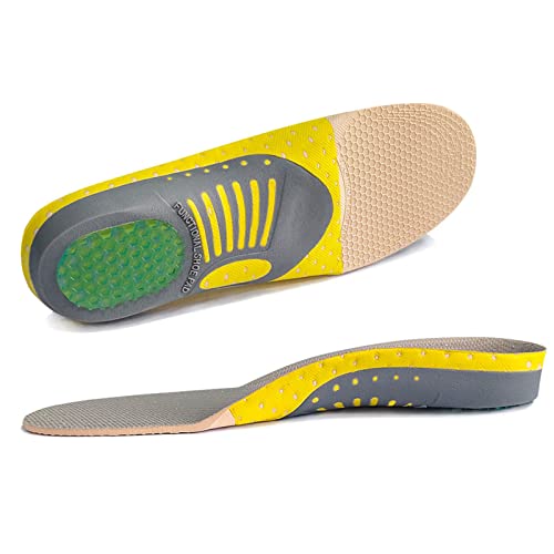 Hodfid Inserts orthétiques Respirants - Semelles de Soutien de la voûte Plantaire pour Femmes Hommes - Inserts de Chaussures orthopédiques pour fasciite Plantaire Semelles de Soutien de la voûte Cover
