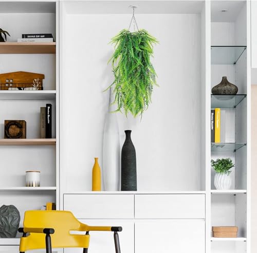 Image of Artificial Vines Fake Greenery Garland Willow Leaves Faux Hanging Plants Trailing Weeping Ivy Drooping Hanging Vines Faux Plants Realistic Home Office Christmas Holiday Decor (1, Design3)