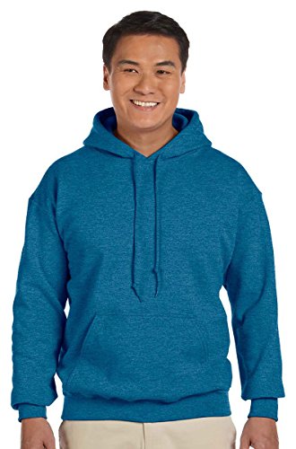 Image of Gildan Men's Heavy Blend Hooded Sweatshirt, Safety Orange, Medium