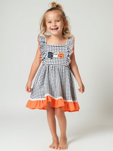 Image of Unique Baby Girls Smocked Holiday Dress for Big Kids and Toddler Outfit Clothes with Embroidery