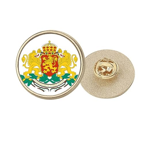 Broche Bulgarie armoiries dorées taille M cadeau souvenir idéal pour expatrié