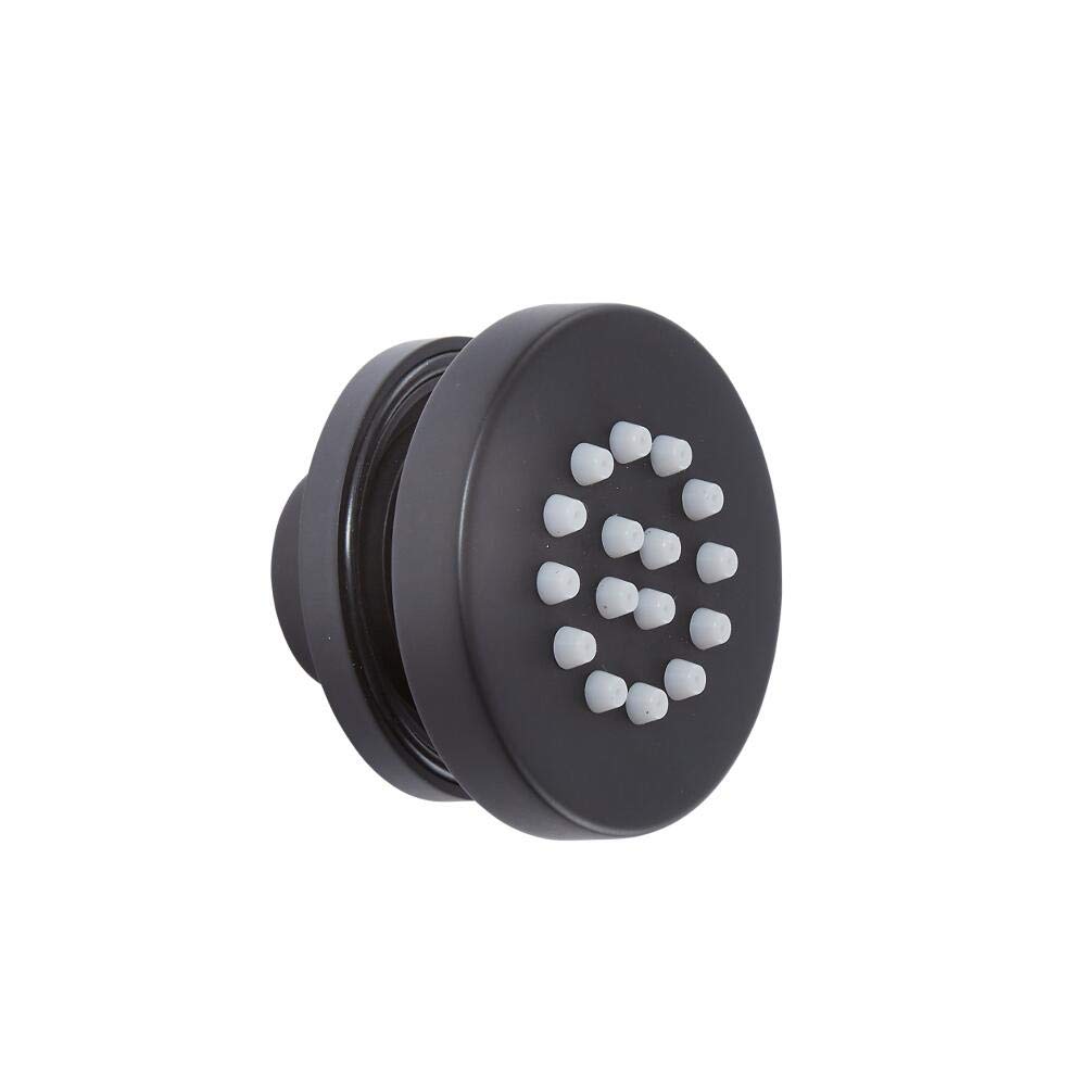 Milano Black Nero Front Fix Bathroom Shower Round Body Jet
