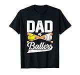 Photo Gallery dad of ballers dad of baseball e giocatore di softball per papà maglietta Photo Gallery dad of ballers dad of baseball e giocatore di softball per papà maglietta