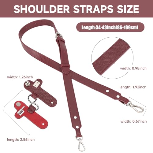 Image of 2026 Purse Straps Replacement, Leather Handbag Crossbody Shoulder Strap for S /M /L Tote Bag Women