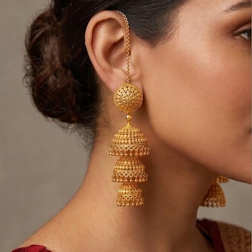 Image of JFL - Jewellery for Less Gold Plated Copper Earrings For Women