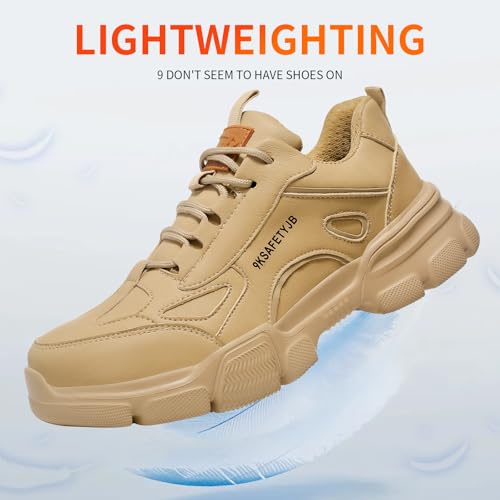 Image of Steel Toe Shoes for Men Puncture Proof Indestructible Industry Construction Work Shoes Lightweight Comfortable Breathable Steel Toe Safety Sneakers