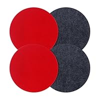 WYYFXY® 4 Stück Polierpads 125mm Polierfilz Filz Polierscheibe Kompatibel mit Bosch-Exzenterschleifer Klett Polieraufsatz für Auto, Badewanne, Glas, Metall, Marmor