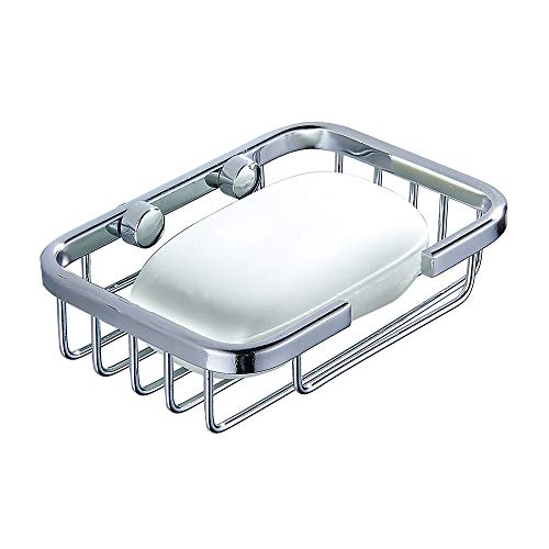 Porte Savon Mural INOX Mat Porte-Savon Douche en Acier Inoxydable avec Vis Boite à Savon Panier à Savon pour Salle de Bain Douche Cuisine Hôtel 8.5x12x 3cm (1PCS)