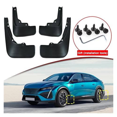 Guardabarros para Peugeot 408 2023 2024 y protector de salpicaduras de coche 3