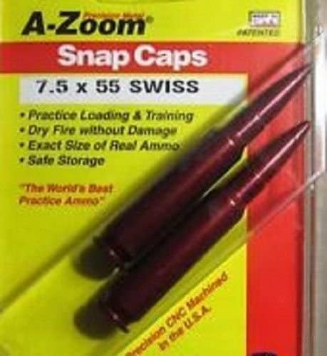 Lyman Products A-Zoom 7.5x55 Swiss Snap Caps, 2 Per Package, 12281