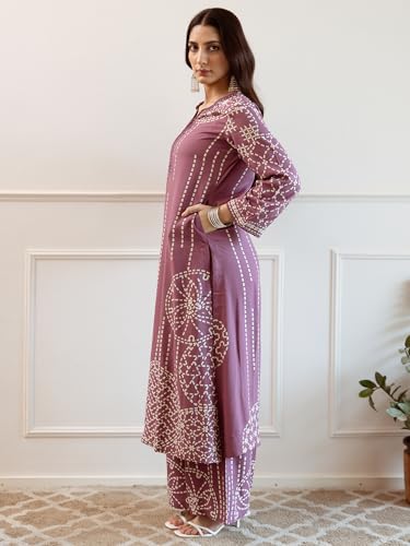 Image of INDO ERA Women's Green Viscose Rayon Printed Straight Kurta & Pant Set (IEOUT6940)