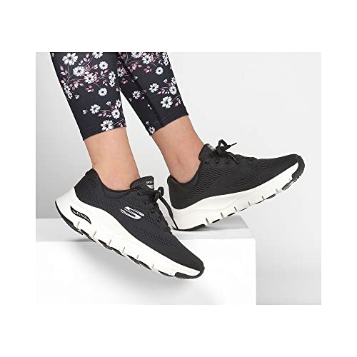 Skechers Skechers Women's Arch FIT - Sunny Outlook Shoe, Black/White, 6.5 M US