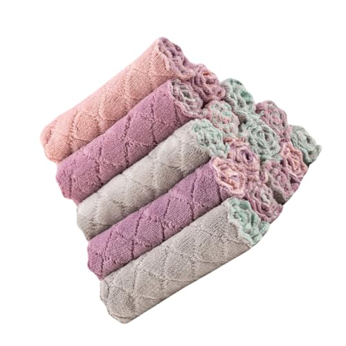 DINHEAROM 15Piezas Toalla de Cocina Reutilizable Paños de Limpieza Absorbentes y Hogar y Cocina Doble Cara sin Pelusa y Limpieza Diaria