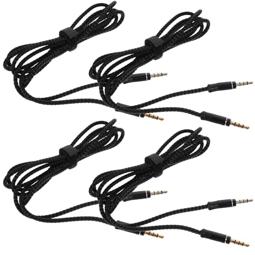 Cable auxiliar audio 3.5mm macho a macho 1.5m 4 piezas miniatura 1
