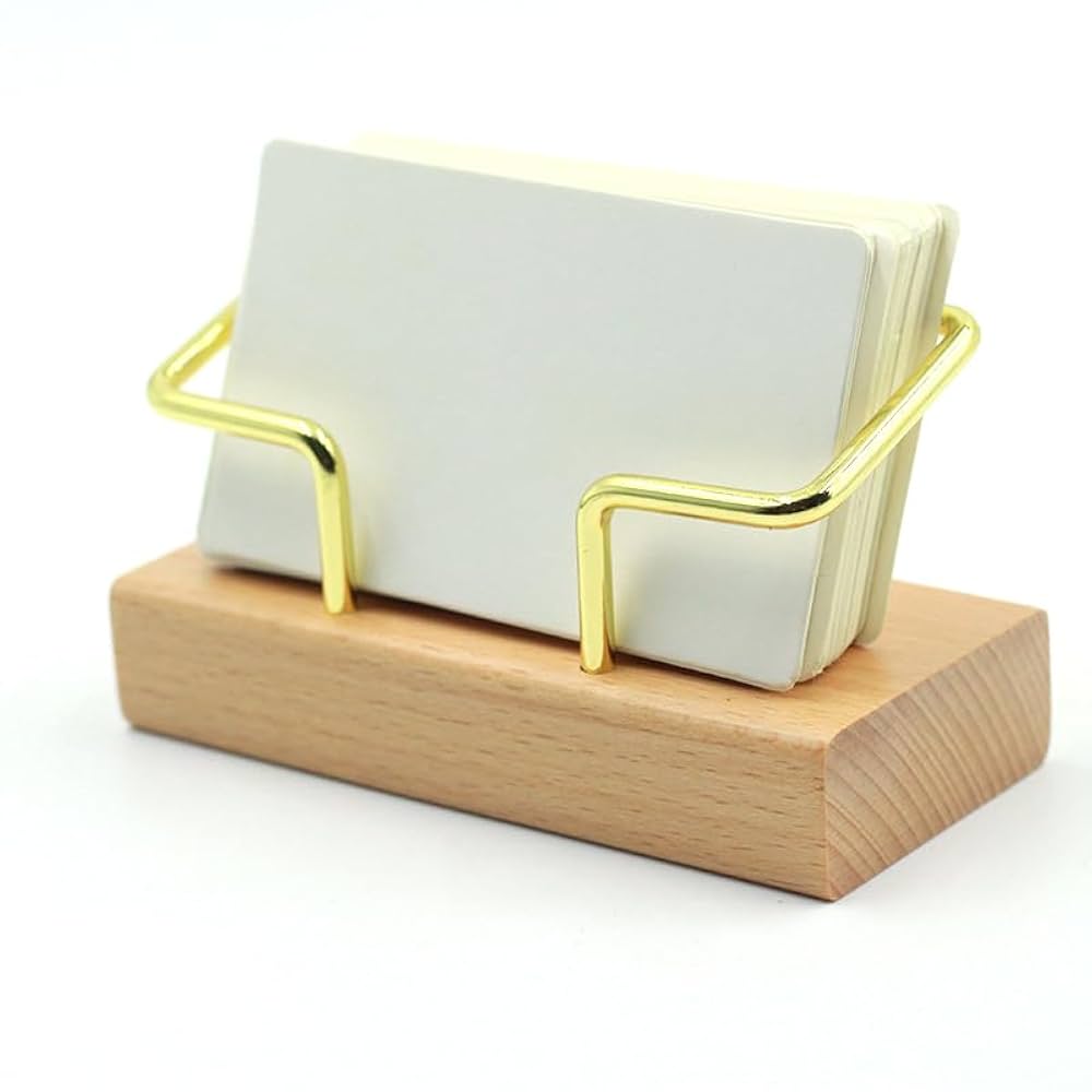 Amazon.co.jp: 木製名刺スタンド 名刺立て ショップカード置き