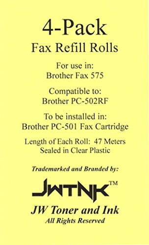 4-pack de rollos de cinta de fax PC-502RF compatibles Brother miniatura 2