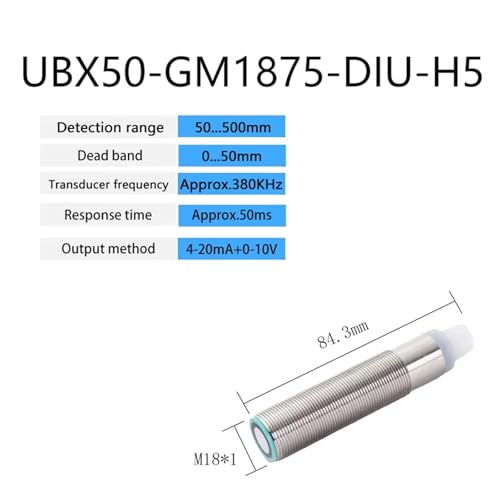 Détecteur de proximité à ultrasons M18 avec double sortie NPN/PNP