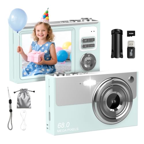 Image of Digital Camera for Kids & Beginners 64GB SD Point and Shoot Digital Cameras
