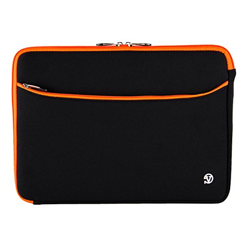 VanGoddy Black Orange Protective 17 Inch Laptop Sleeve Carrying Bag Fit for MSI Apache Pro GE72, GE75 GE73 Raider, GP73 Leopard, GS72 GS75 Stealth, GL73, GV72, WS72, Prestige PE70, X Leopard GP72