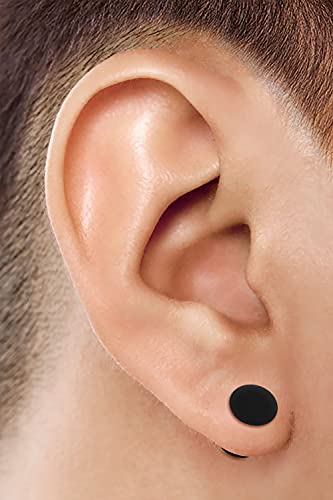 BanaVega 2PCS Silicone Black 2g 6mm Double Flared Saddle Earring Stretcher Ear Gauge Plug Earring Lobe Piercing Jewelry 26664
