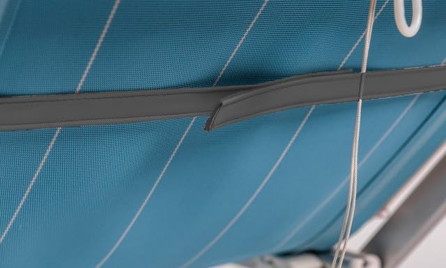 pomodone Cuscino per Lettino Prendisole Grigio in ecopelle 58x180cm - Materassino Mare Idrorepellente e Resistente ai Raggi UV, Ideale per Esterni e Giardino