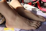 Silicone Lifesize Male Mannequin Foot with Bone Display Jewerly Sandal Shoe Sock Display Art Sketch, 1 Pair Man Foot Model