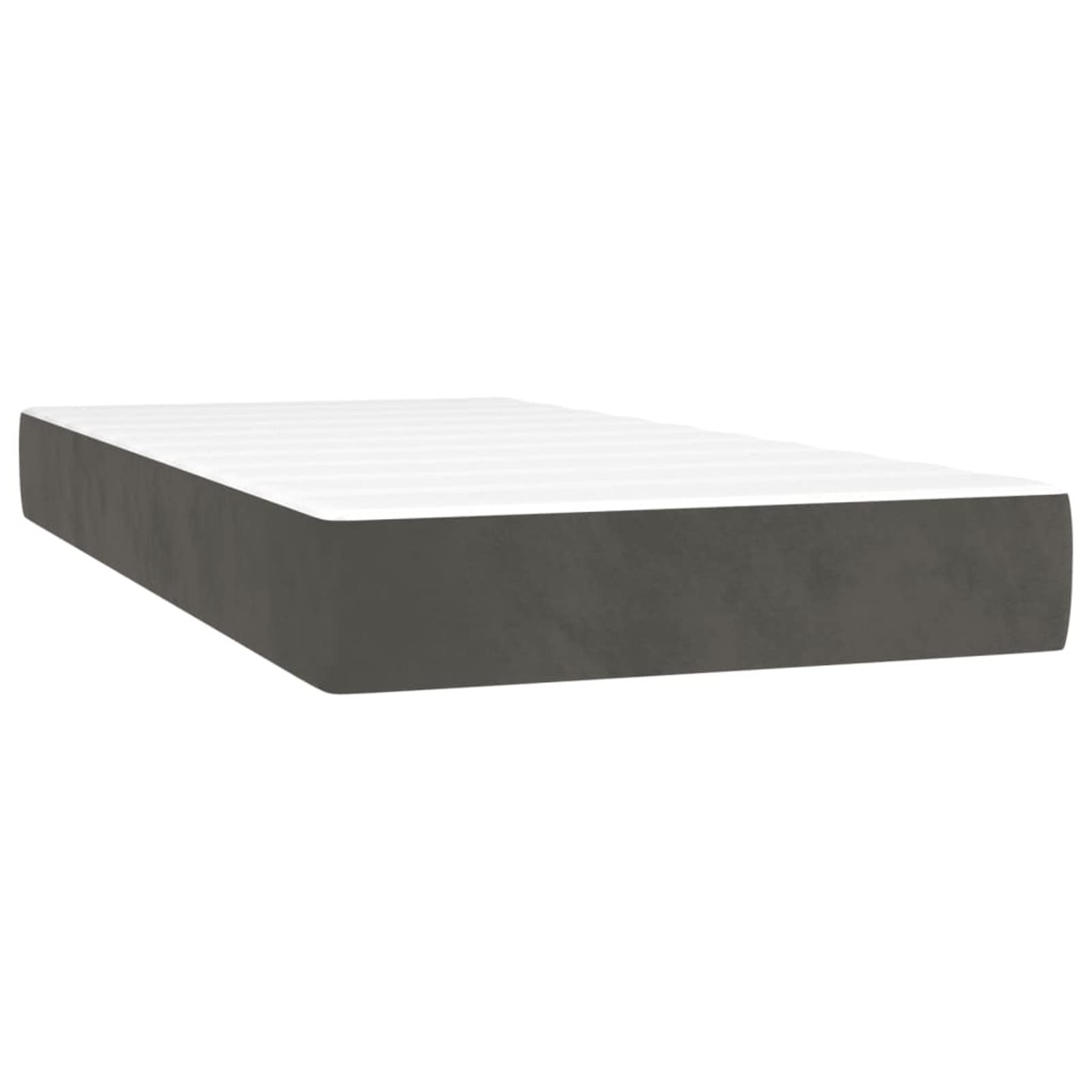 ZEYUAN Matelas de lit à Ressorts ensachés Gris foncé 100x200x20 cm,Matelas Ressort,avec Sommier Et Matelas Lit,Matelas Ressort Latex