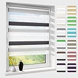 ◆【𝐇𝐨𝐜𝐡𝐰𝐞𝐫𝐭𝐢𝐠𝐞𝐬 𝐌𝐚𝐭𝐞𝐫𝐢𝐚𝐥】Das Doppelrollo mit Stoff aus 100 % Polyester ist besonders pflegeleicht, feucht abwischbar, Anbringung auch in Feuchträumen möglich. Dank des Laserstrahlzuschnitt gibt es keine Flusen und keine Abnutzung nach langen Gebrauch.