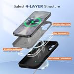 Miracase Silicone & Magnetic for iPhone 17 Case, Black - Image 4