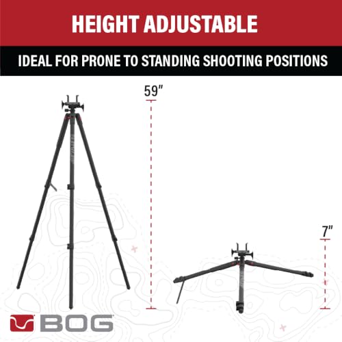 Image of BOG DeathGrip Hunting Tripod, 7 inch-59 inch, Lightweight, Gun Clamp, Shooting Rest