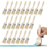 32 Stück Malerpinsel Set, Flachpinsel Lackpinsel Maler Pinsel 50mm Breit Lasurpinsel Pinselset für Farben Lack Malerbedarf DIY Schule