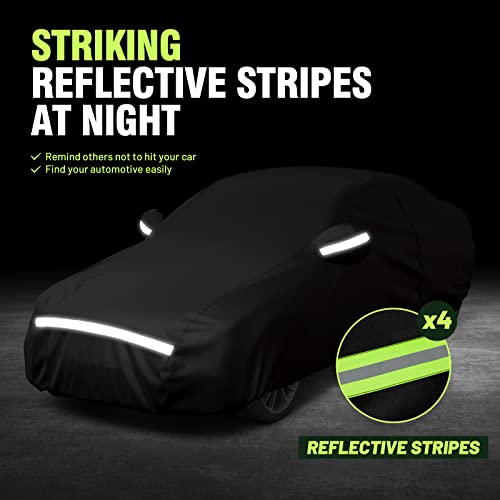 Image of Favoto Car Cover Waterproof All Weather Windproof for Sedans 194-208 Inches