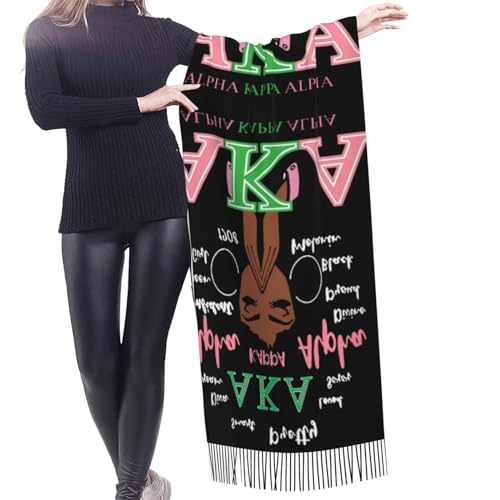 Scarf Sorority Gifts For Women Shawl Cashmere Long Large Warm With Tassel2